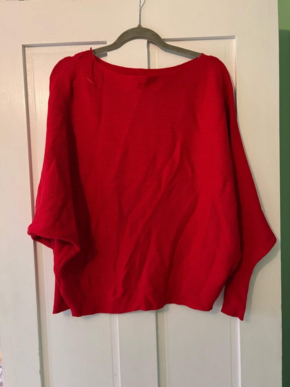 Philosophy Red Ribbed Crew Neck Sweater